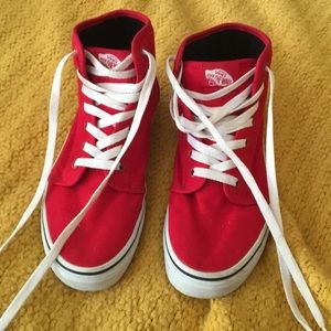 Red high top Vans
